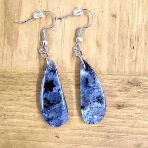 OOAK Genuine Larvakite Gemstone Earrings